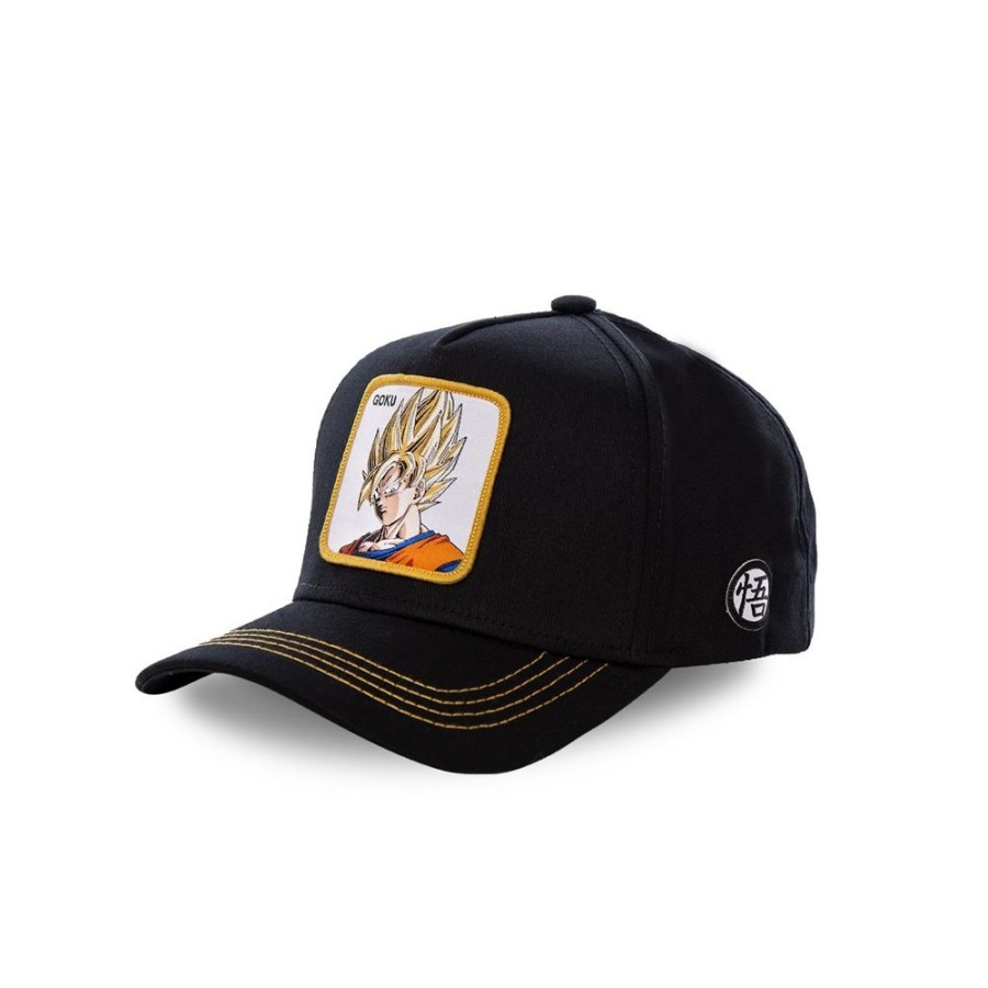 Casquettes CAPSLAB | Casquette Baseball Dragon Ball Z Goku Snapback Noir Capslab