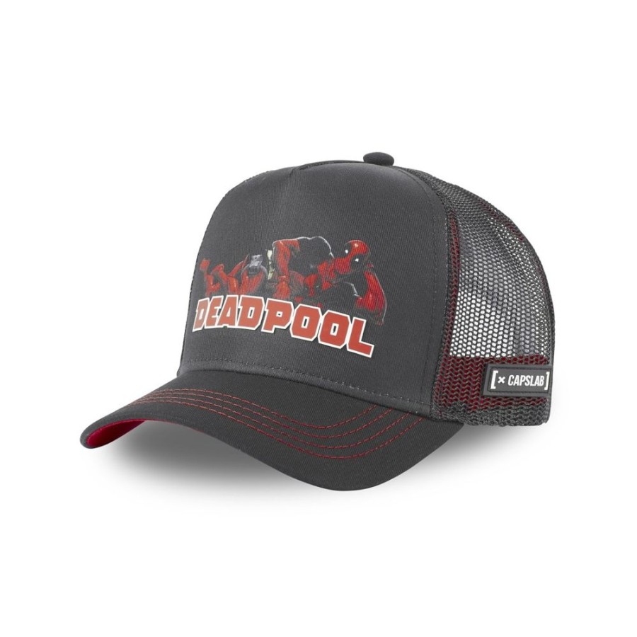 Casquettes CAPSLAB | Casquette Trucker Deadpool Snapback Noir Capslab