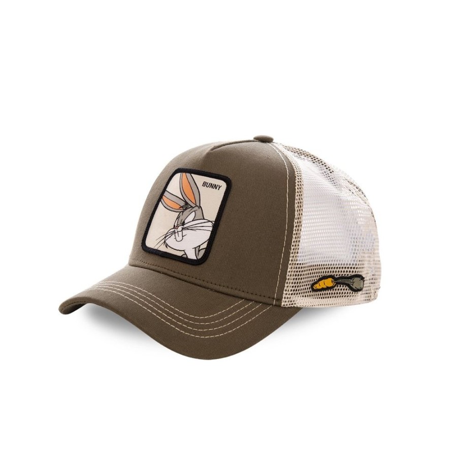 Casquettes CAPSLAB | Casquette Capslab Looney Tunes Bunny Marron Et Blanc