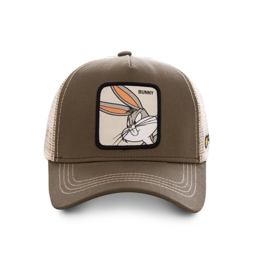 Casquettes CAPSLAB | Casquette Capslab Looney Tunes Bunny Marron Et Blanc