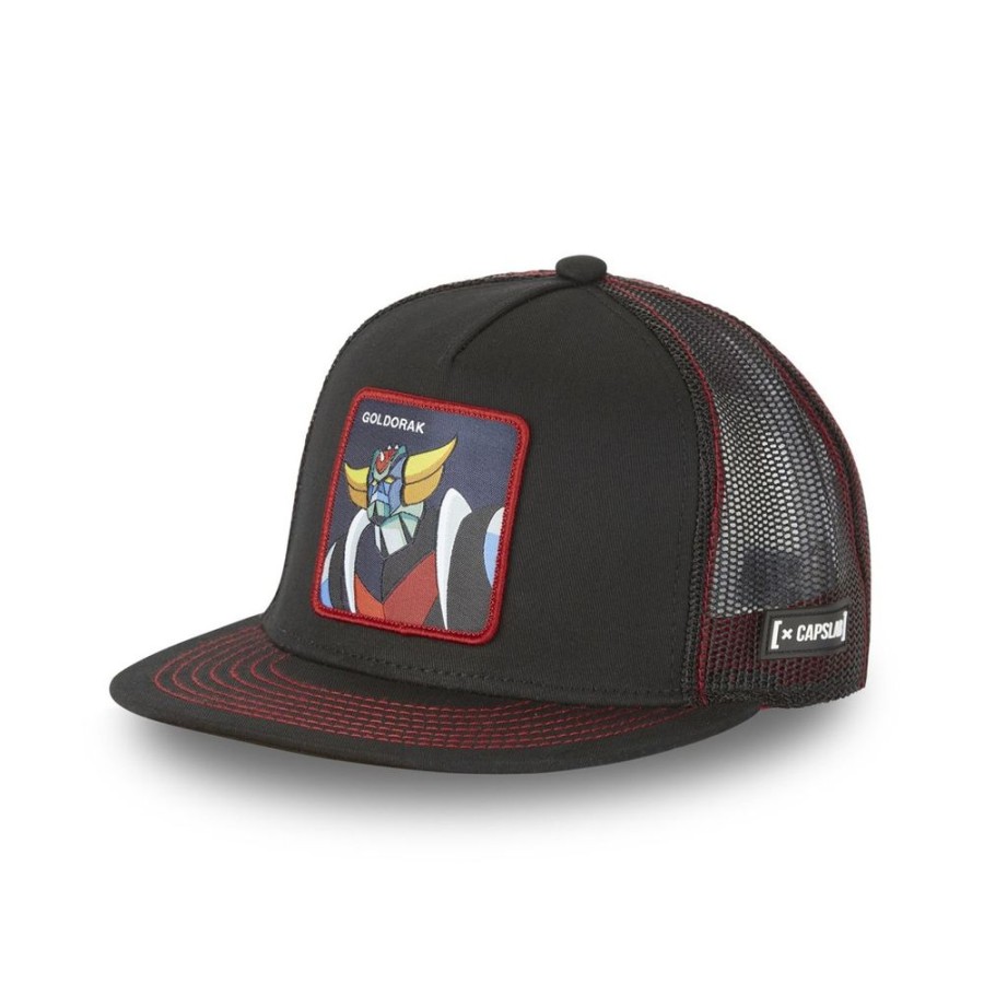 Casquettes CAPSLAB | Casquette Trucker Goldorak Snapback Noir Capslab