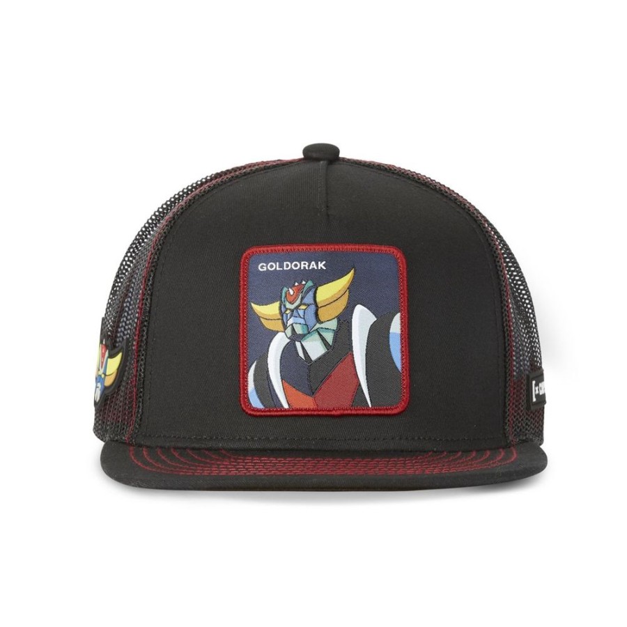 Casquettes CAPSLAB | Casquette Trucker Goldorak Snapback Noir Capslab