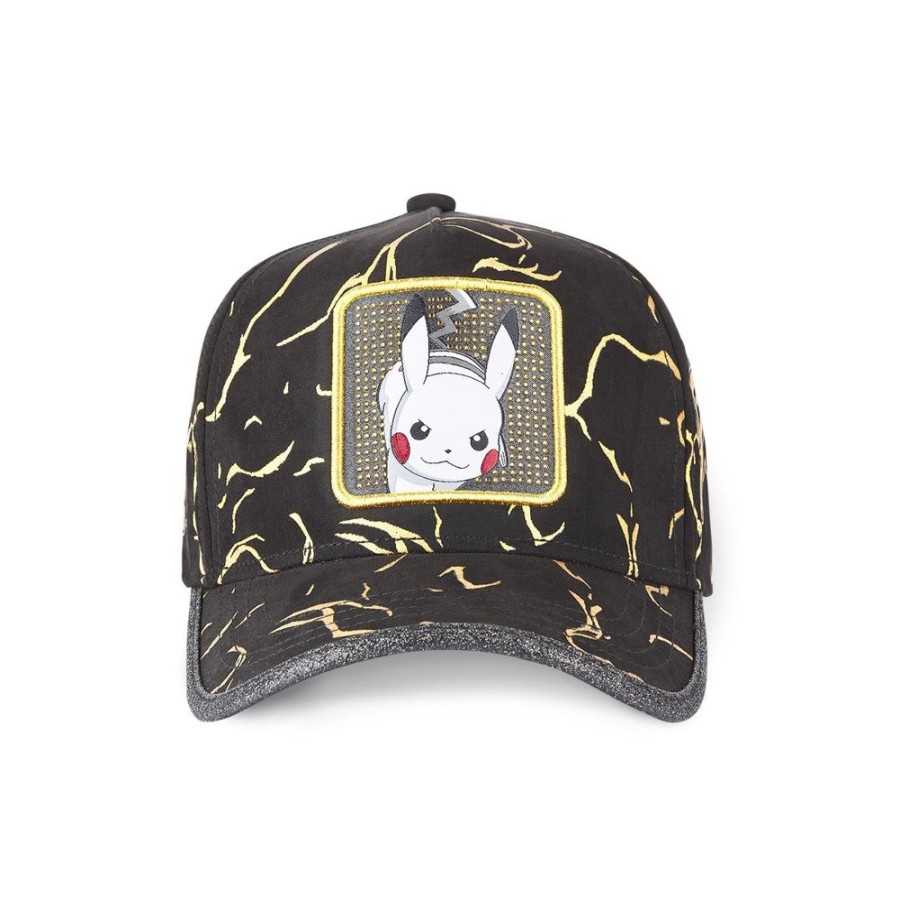 Casquettes CAPSLAB | Casquette Baseball Pokemon Pikachu Boucle Noir Capslab