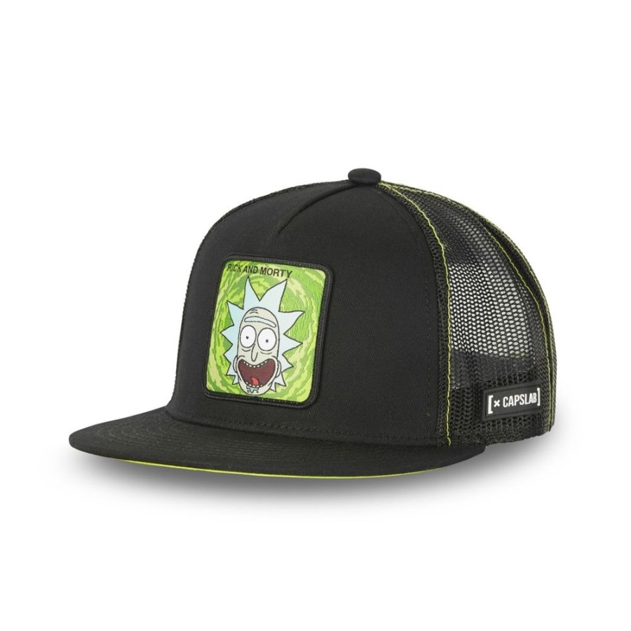 Casquettes CAPSLAB | Casquette Trucker Rick And Morty Snapback Noir Capslab