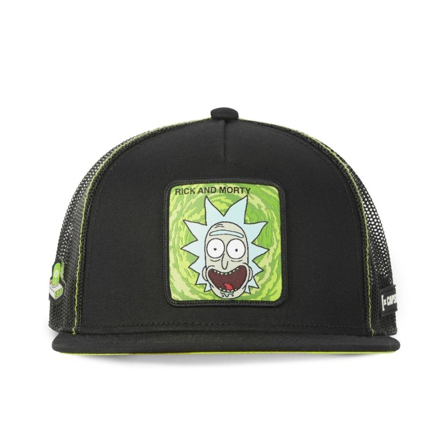 Casquettes CAPSLAB | Casquette Trucker Rick And Morty Snapback Noir Capslab