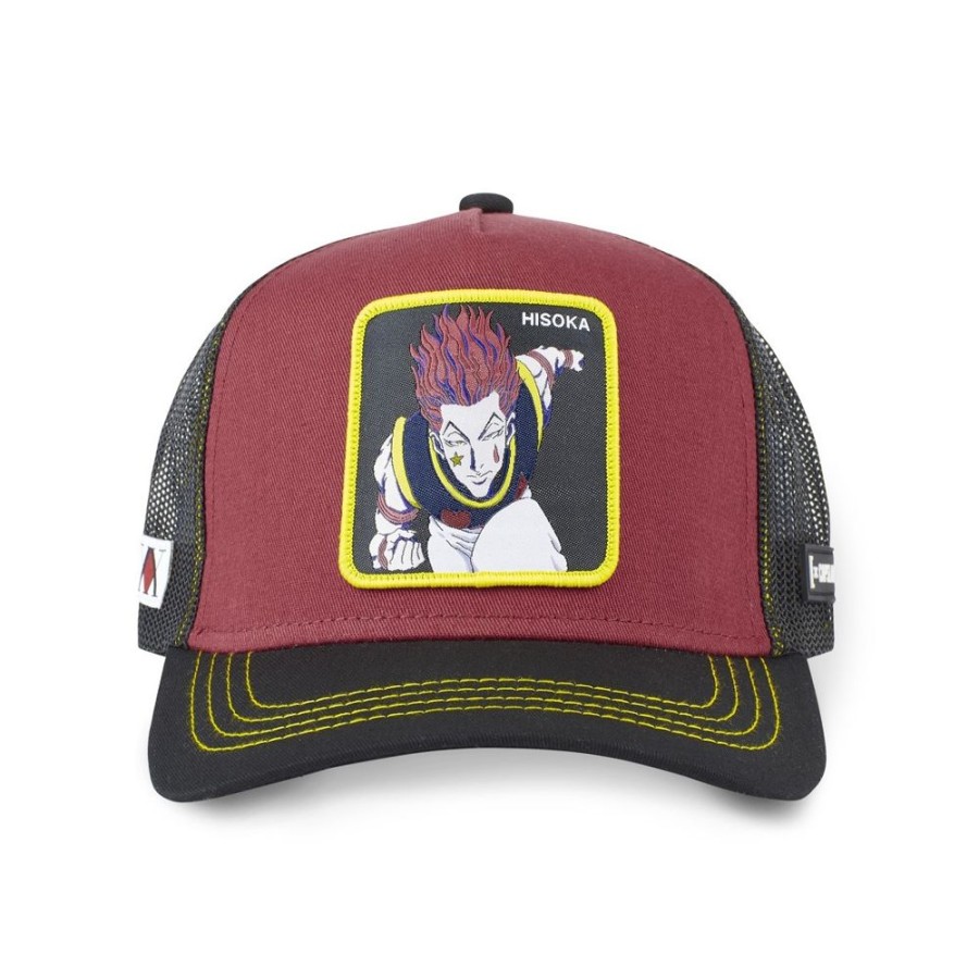 Casquettes CAPSLAB | Casquette Trucker Hunter X Hunter Hisoka Snapback Rouge Capslab