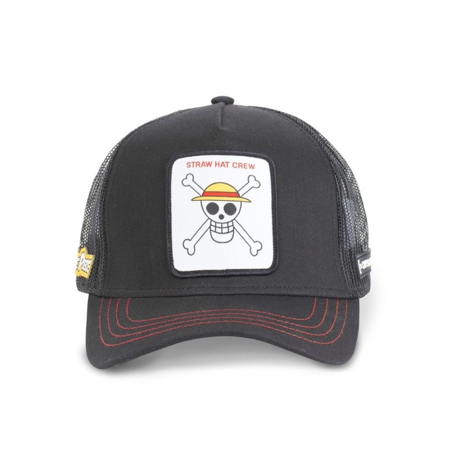 Casquettes CAPSLAB | Casquette Trucker One Piece Snapback Noir Capslab