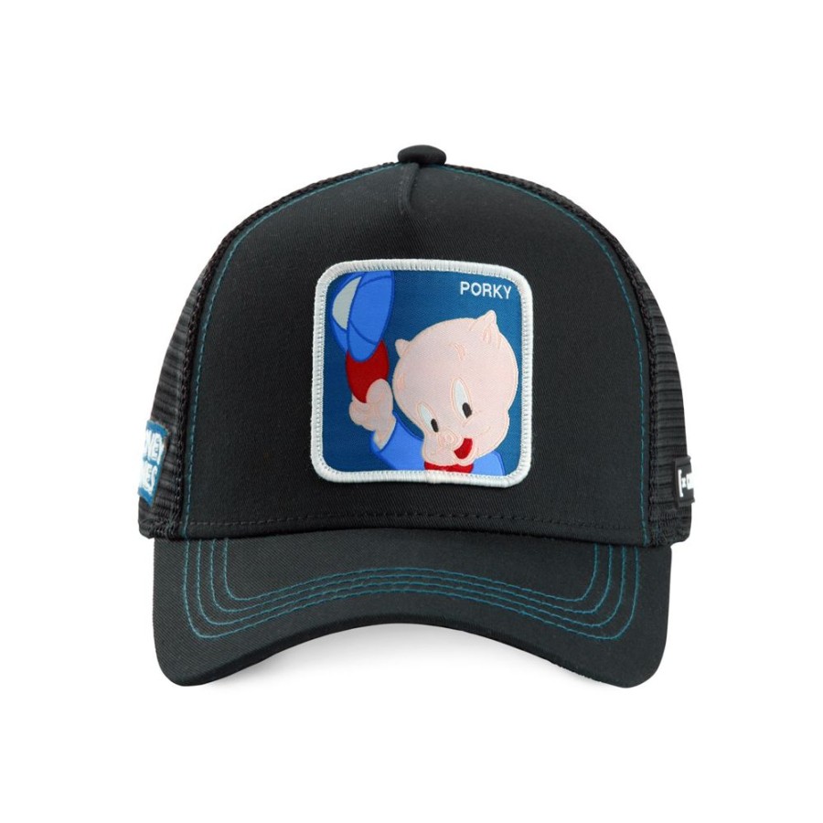 Casquettes CAPSLAB | Casquette Trucker Looney Tunes Snapback Noir Capslab