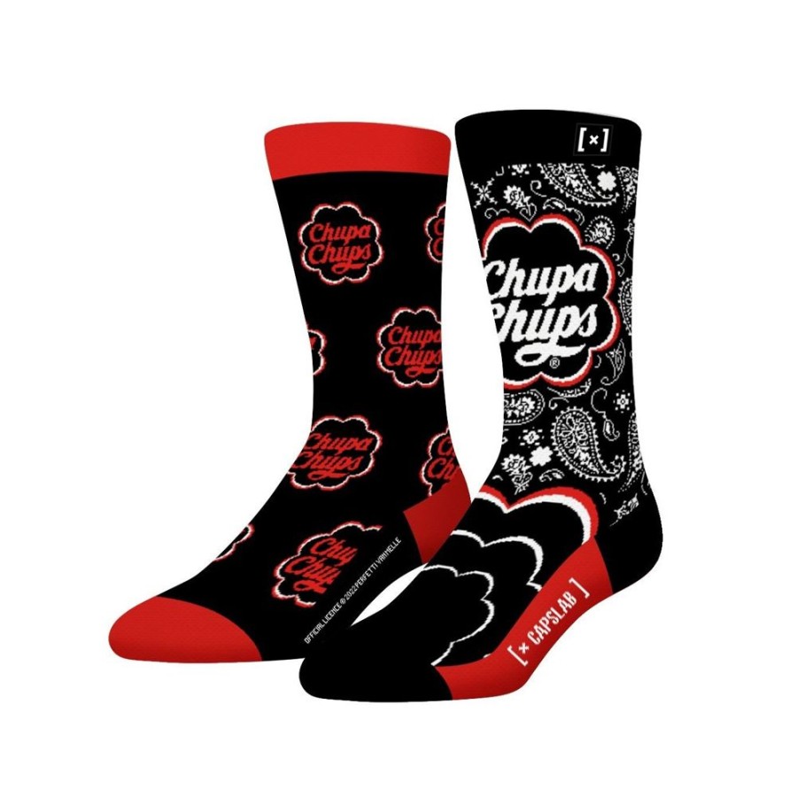 Chaussettes CAPSLAB | Paire De Chaussettes Chupa Chups Rouge Capslab