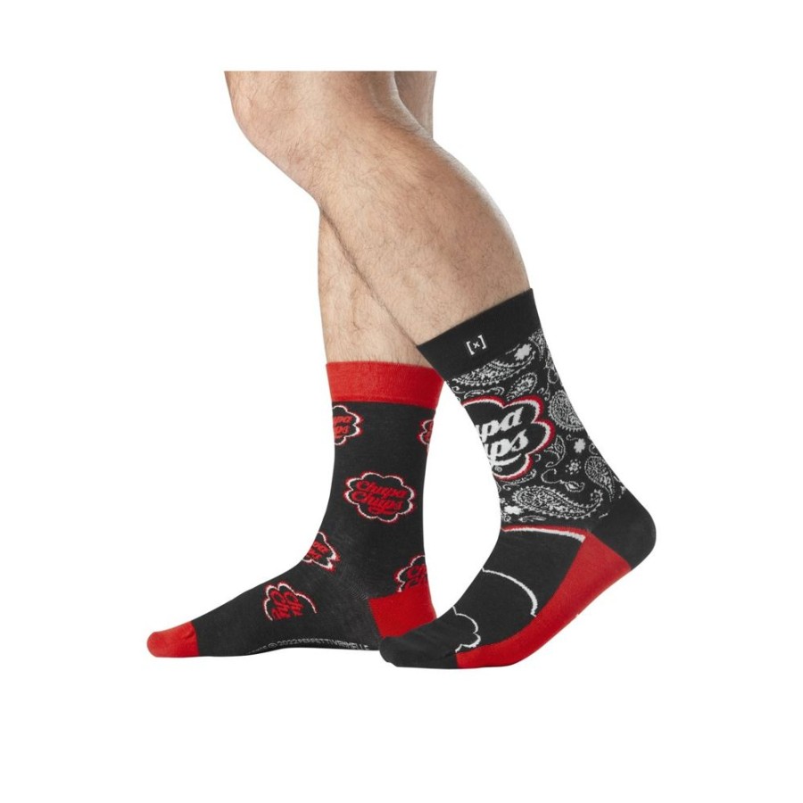 Chaussettes CAPSLAB | Paire De Chaussettes Chupa Chups Rouge Capslab