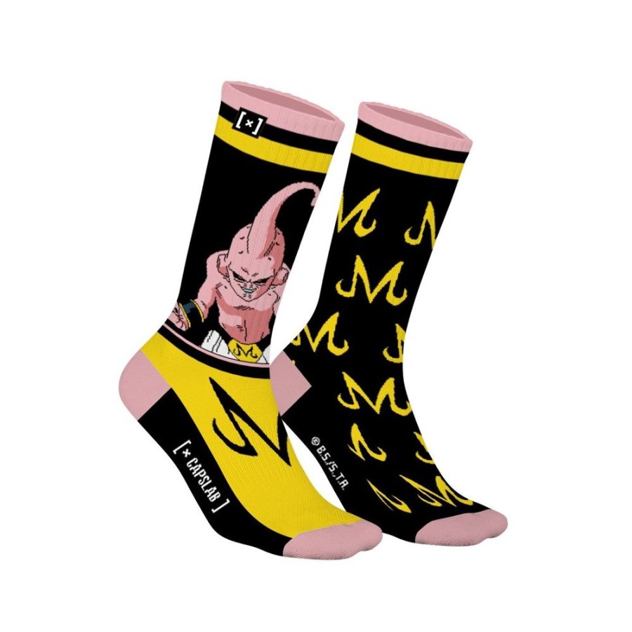 Chaussettes CAPSLAB | Paire De Chaussettes Dragon Ball Z Buu Jaune Capslab