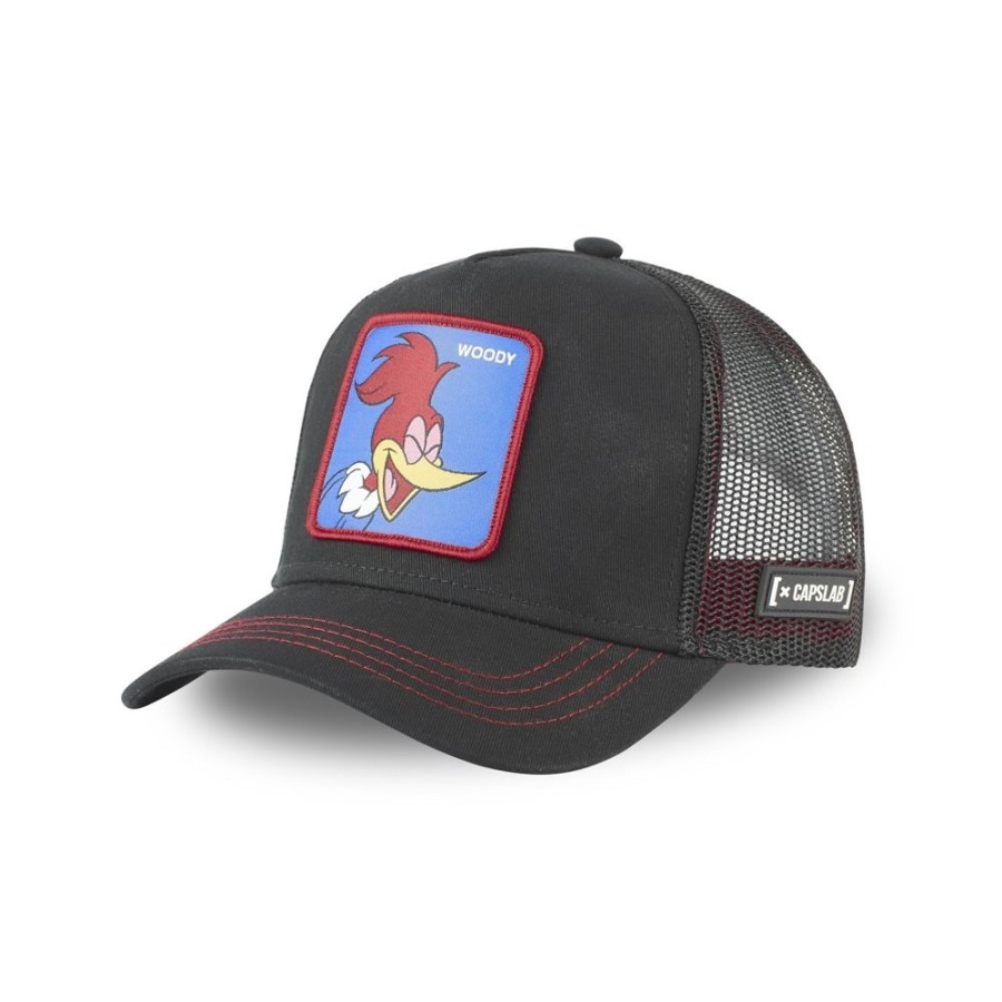 Sac A Dos CAPSLAB | Casquette Trucker Woody Woodpecker Snapback Noir Capslab