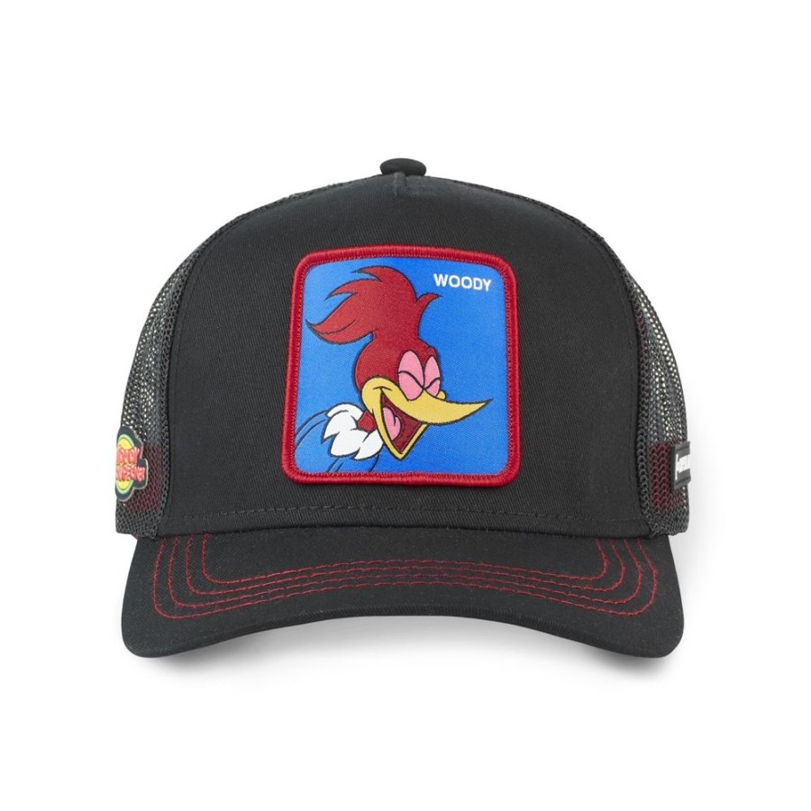 Sac A Dos CAPSLAB | Casquette Trucker Woody Woodpecker Snapback Noir Capslab