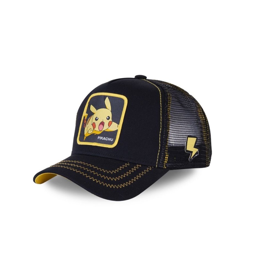 Casquettes CAPSLAB | Casquette Trucker Pokemon Pikachu Snapback Noir Capslab