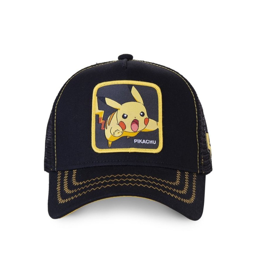 Casquettes CAPSLAB | Casquette Trucker Pokemon Pikachu Snapback Noir Capslab