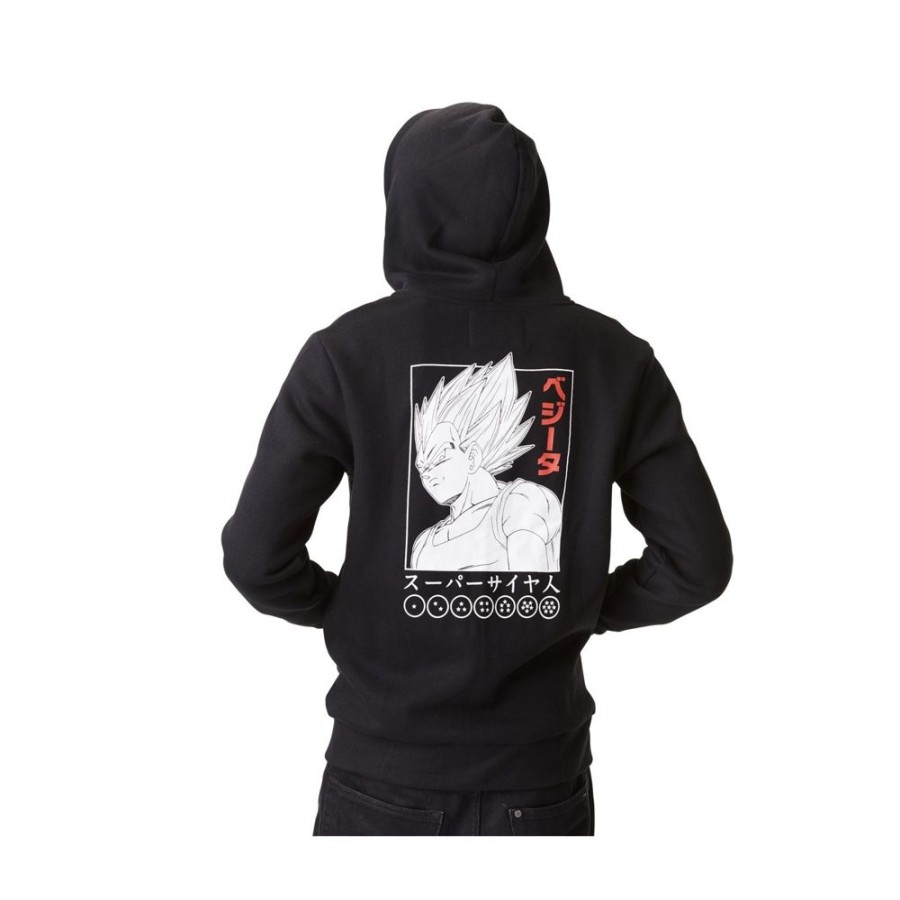 T-Shirts & Sweats CAPSLAB Dragon Ball Z | Sweat Dragon Ball Z Vegeta Homme Noir Capslab