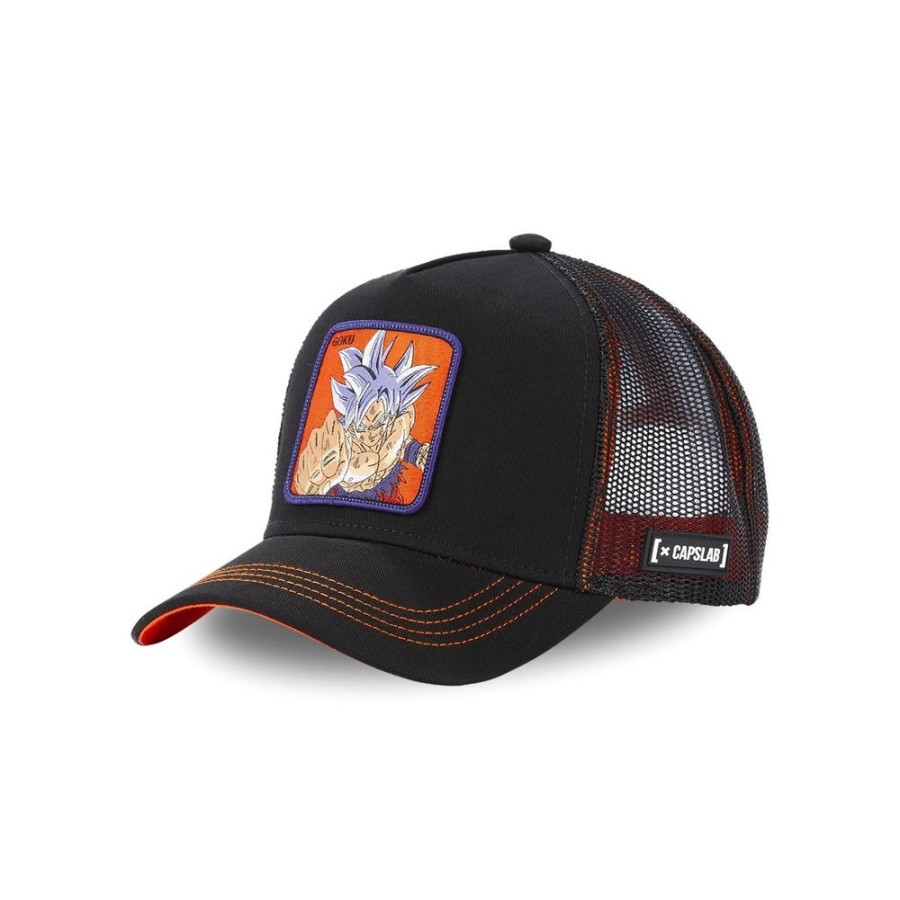 Casquettes CAPSLAB | Casquette Trucker Dragon Ball Super Goku Snapback Noir Capslab