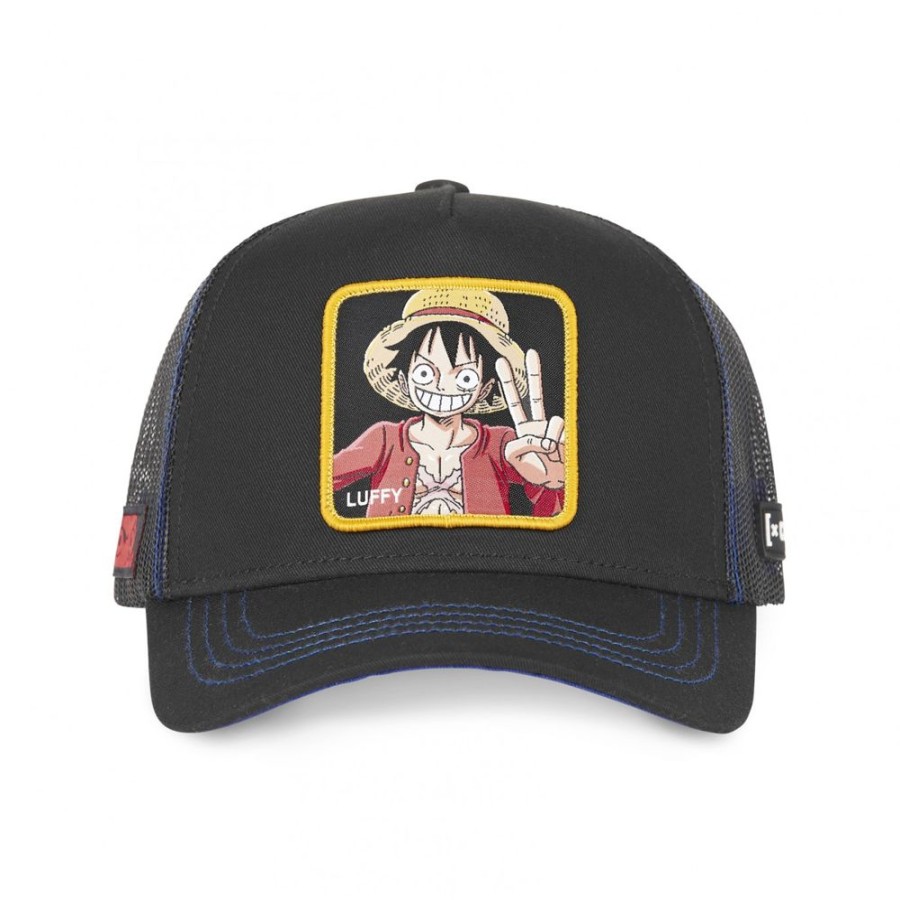 Casquettes CAPSLAB | Casquette Trucker One Piece Luffy Snapback Noir Capslab