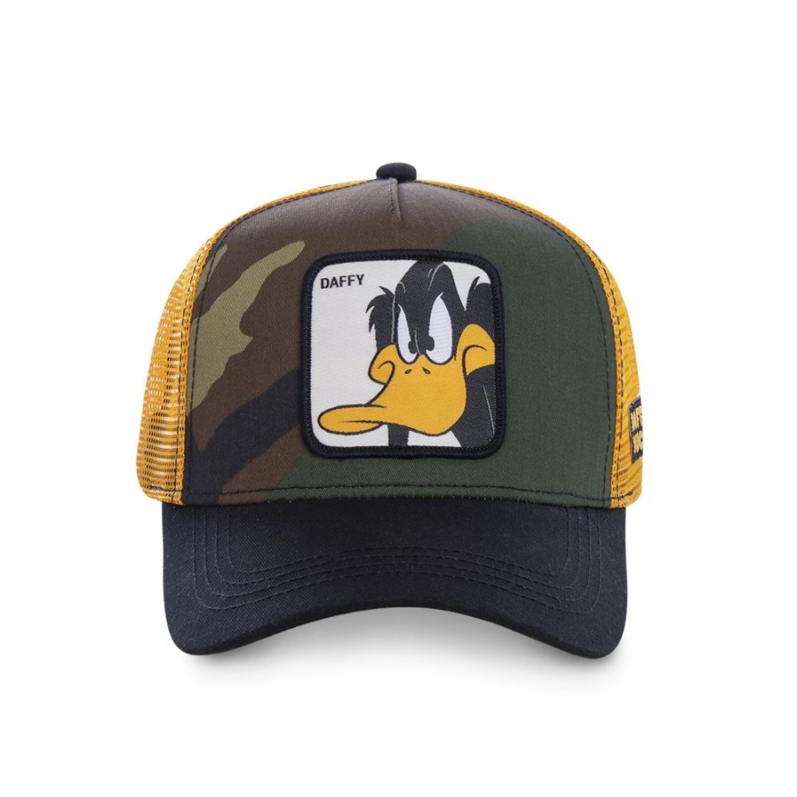 Casquettes CAPSLAB | Casquette Trucker Looney Tunes Daffy Duck Snapback Vert Capslab