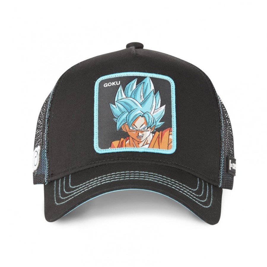 Casquettes CAPSLAB | Casquette Trucker Dragon Ball Super Goku Snapback Noir Capslab