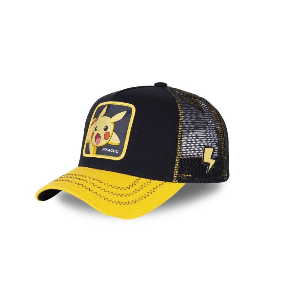 Casquettes CAPSLAB | Casquette Trucker Pokemon Pikachu Snapback Noir Capslab