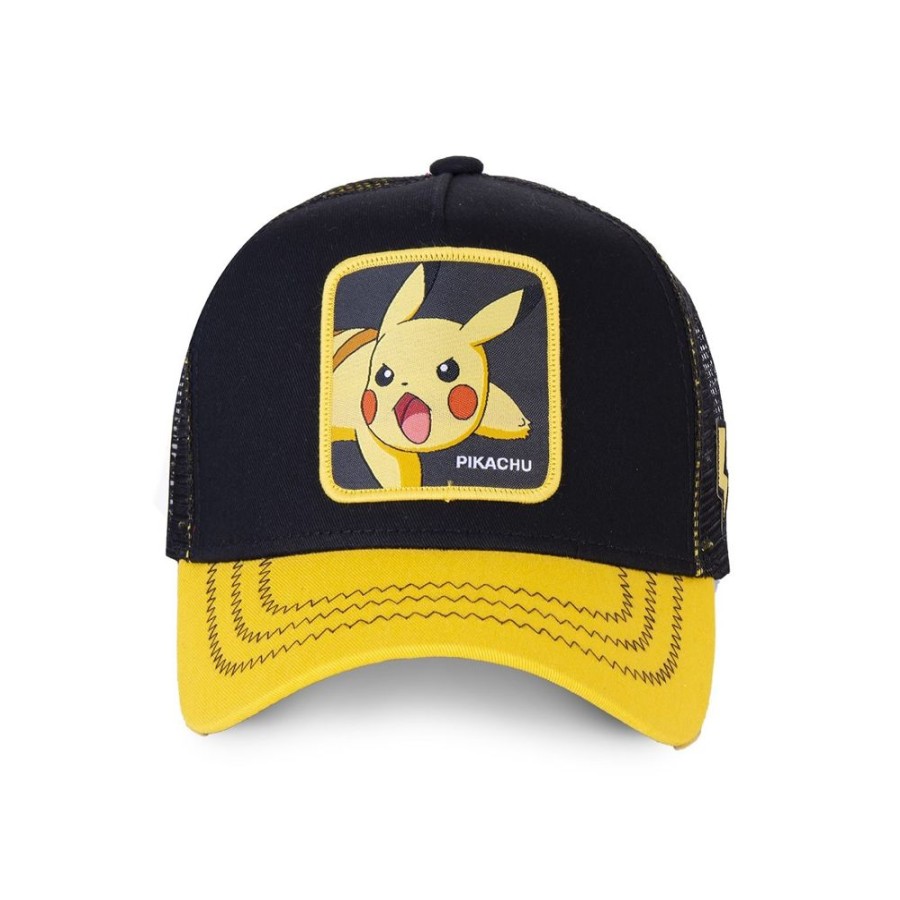 Casquettes CAPSLAB | Casquette Trucker Pokemon Pikachu Snapback Noir Capslab