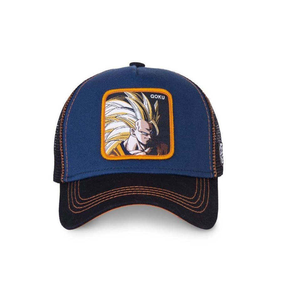 Casquettes CAPSLAB | Casquette Trucker Dragon Ball Z Goku Snapback Bleu Capslab