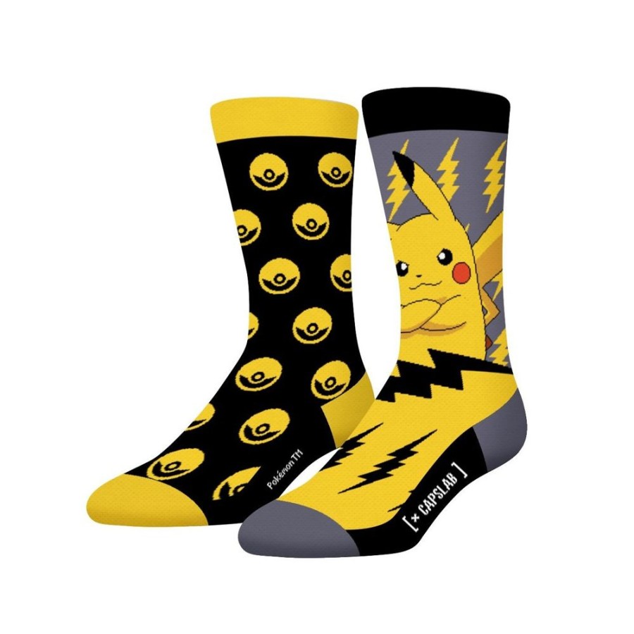 Chaussettes CAPSLAB | Paire De Chaussettes Pokemon Pikachu Jaune Capslab