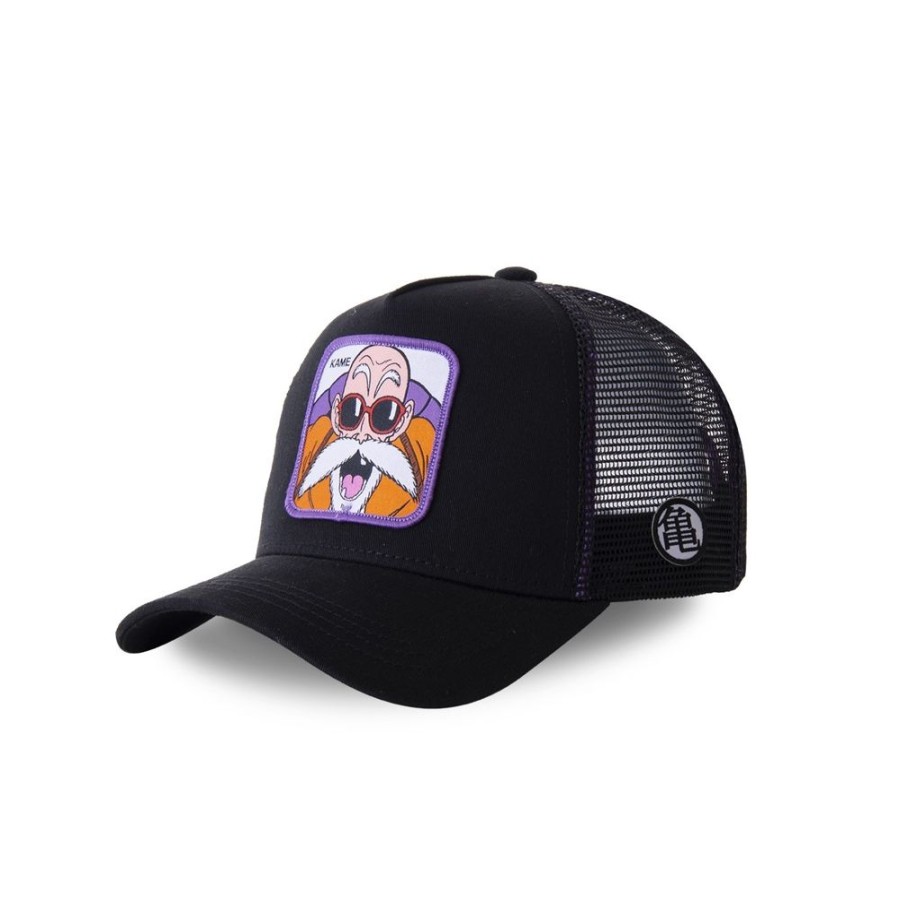 Casquettes CAPSLAB | Casquette Trucker Dragon Ball Z Tortue Geniale Snapback Noir Capslab