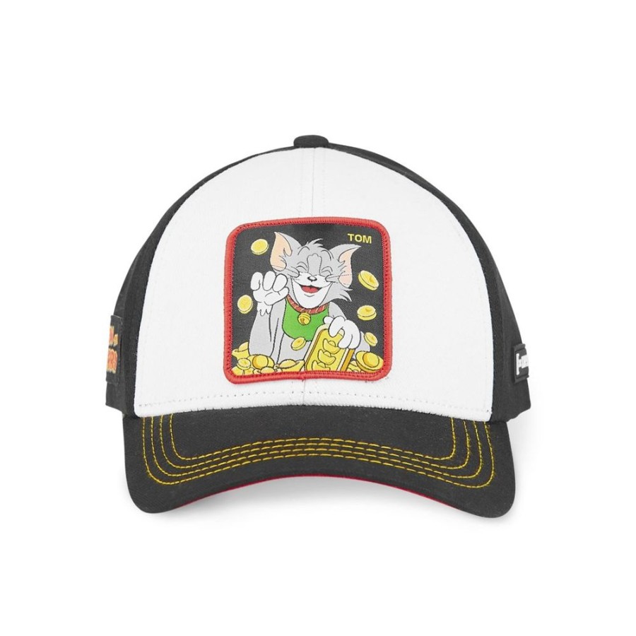 Casquettes CAPSLAB | Casquette Baseball Tom And Jerry Snapback Noir Capslab