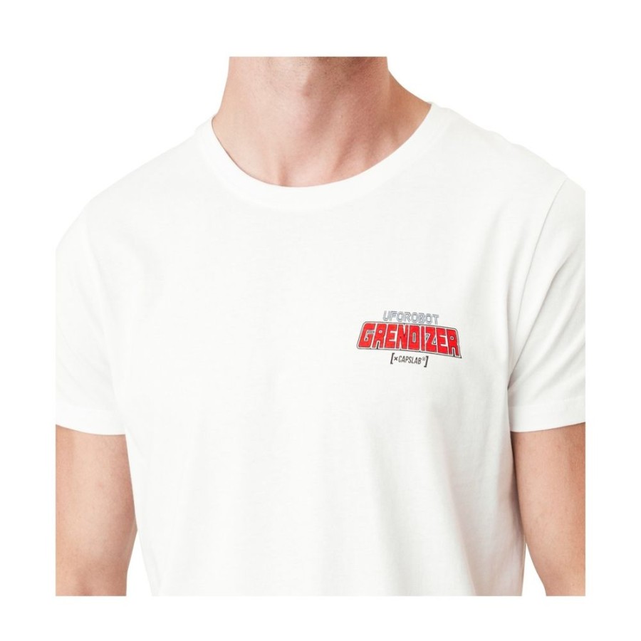 T-Shirts & Sweats CAPSLAB Goldorak | T-Shirt Goldorak Actarus Homme Blanc Capslab