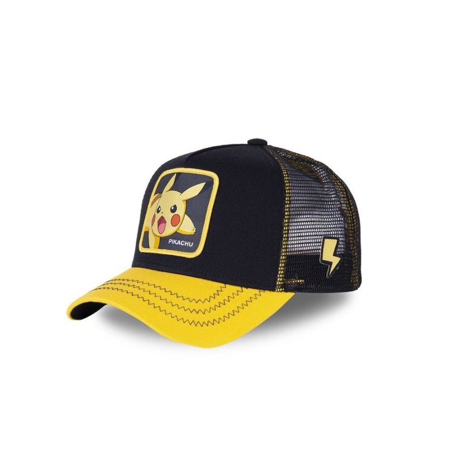 Casquettes CAPSLAB | Casquette Trucker Enfant Pokemon Pikachu Snapback Noir Capslab