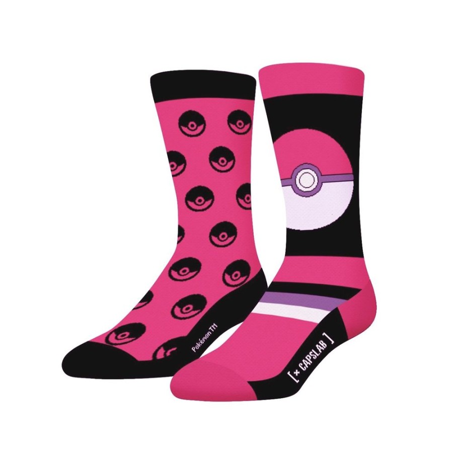 Chaussettes CAPSLAB | Paire De Chaussettes Pokemon Pokeball Rouge Capslab