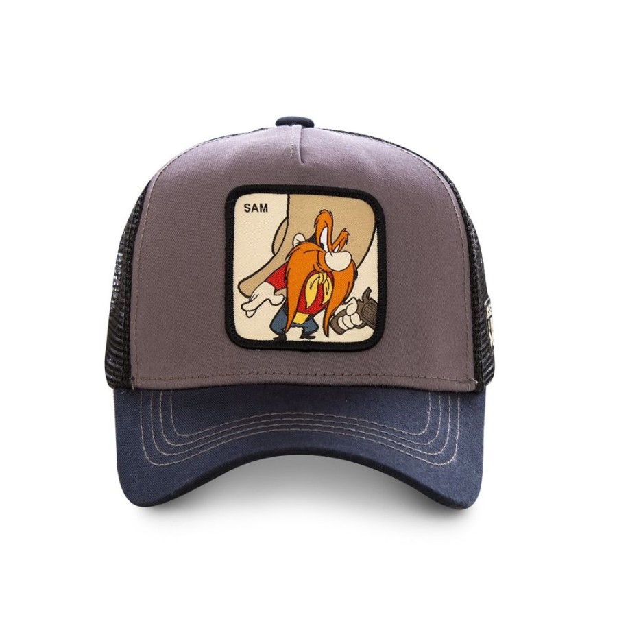 Casquettes CAPSLAB | Casquette Trucker Looney Tunes Snapback Gris Capslab