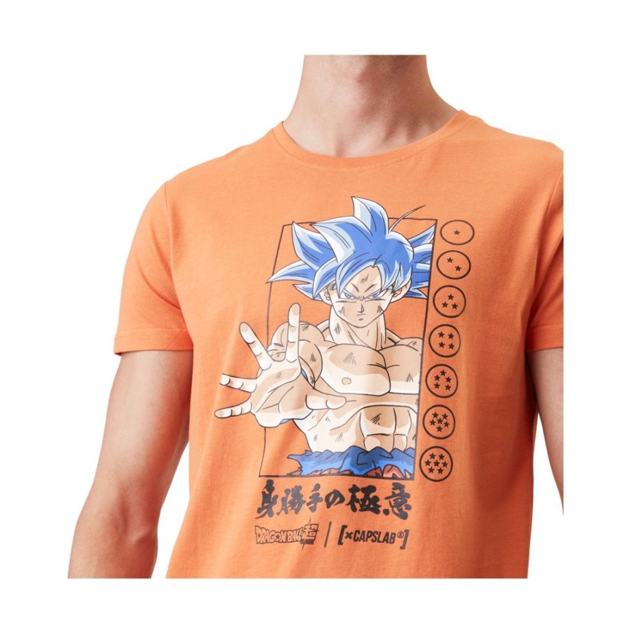 T-Shirts & Sweats CAPSLAB Dragon Ball Z | T-Shirt Dragon Ball Super Goku Homme Orange Capslab