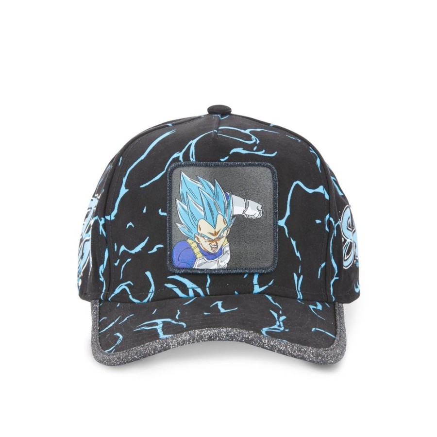 Casquettes CAPSLAB | Casquette Baseball Dragon Ball Super Vegeta Boucle Noir Capslab