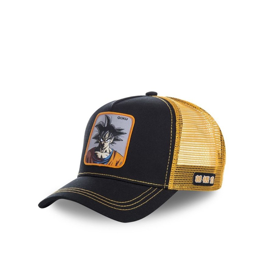 Casquettes CAPSLAB | Casquette Trucker Enfant Dragon Ball Z Goku Snapback Noir Capslab