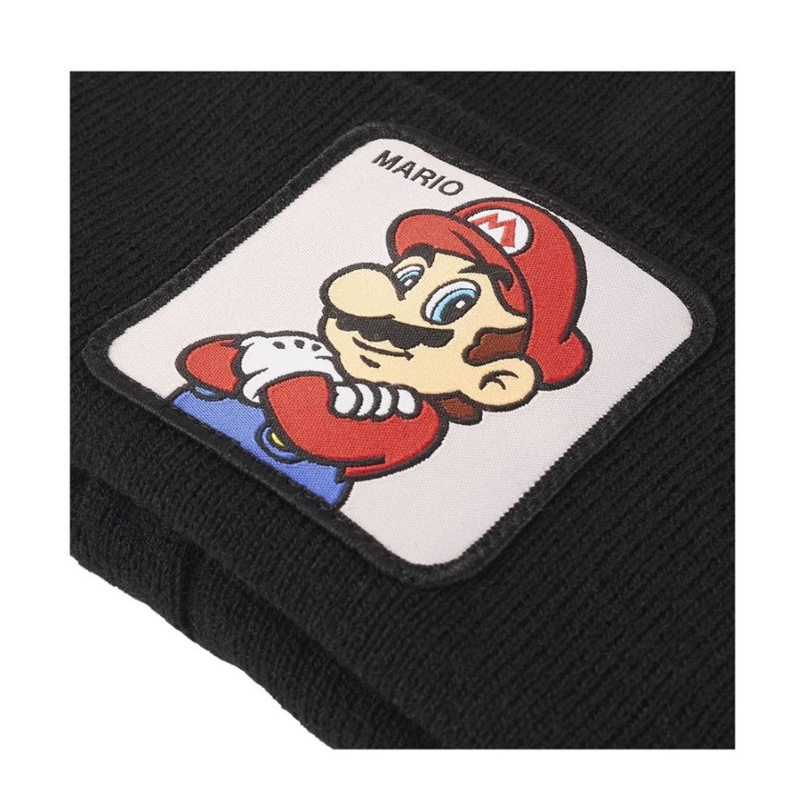 Bobs & Bonnets CAPSLAB Super Mario Bros | Bonnet Super Mario Noir Capslab