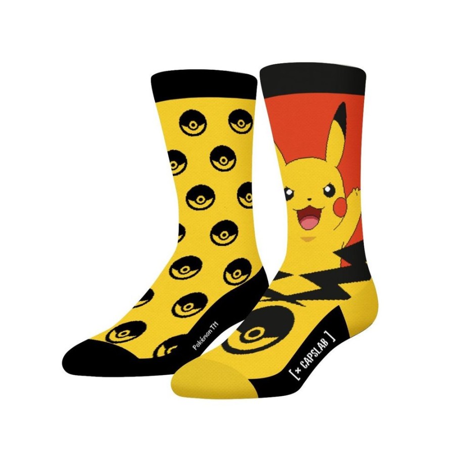 Chaussettes CAPSLAB | Paire De Chaussettes Pokemon Pikachu Jaune Capslab