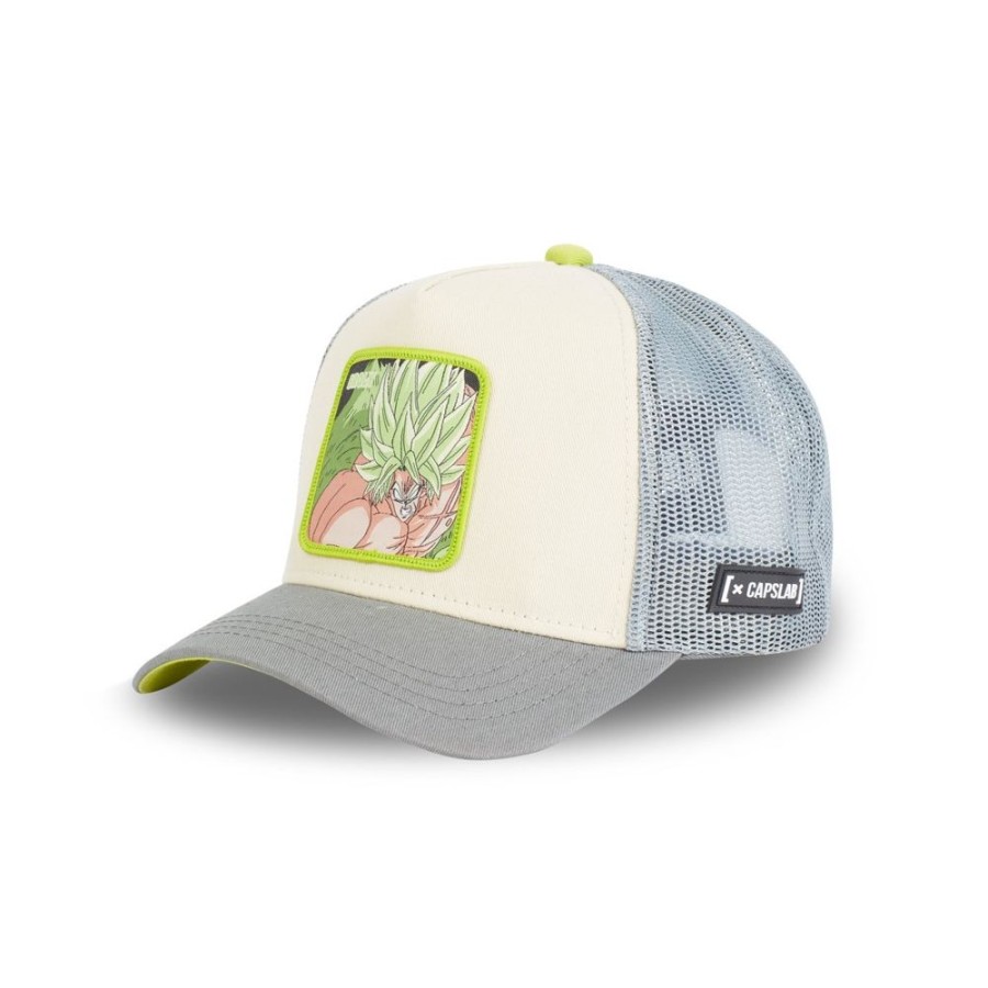 Casquettes CAPSLAB | Casquette Trucker Dragon Ball Broly Snapback Beige Capslab