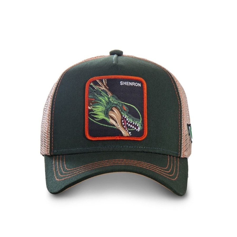 Casquettes CAPSLAB | Casquette Trucker Dragon Ball Z Shenron Snapback Vert Capslab