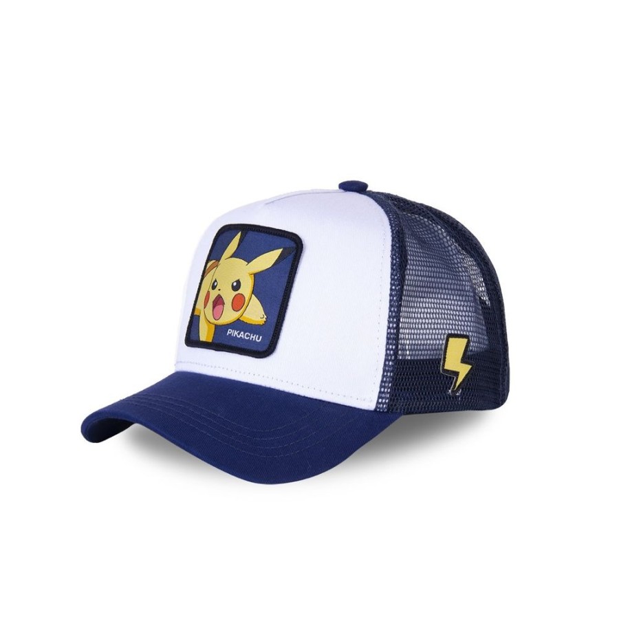 Casquettes CAPSLAB | Casquette Trucker Pokemon Pikachu Snapback Bleu Capslab