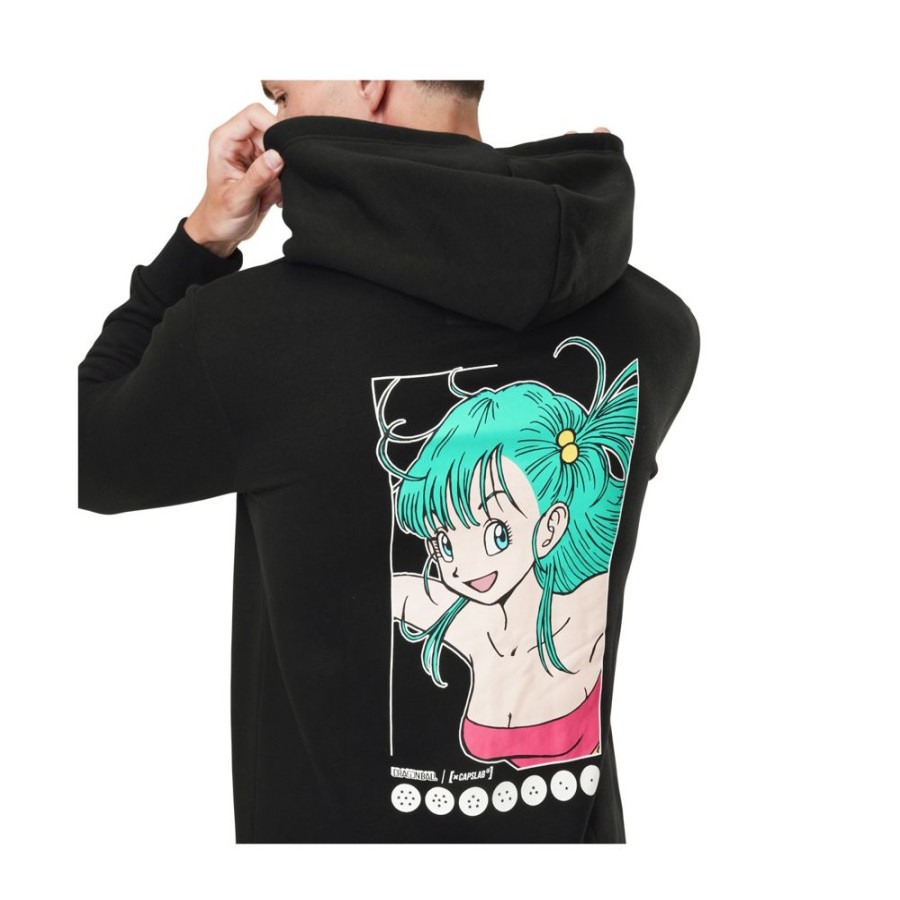 T-Shirts & Sweats CAPSLAB Dragon Ball Z | Sweat Dragon Ball Bulma Homme Noir Capslab