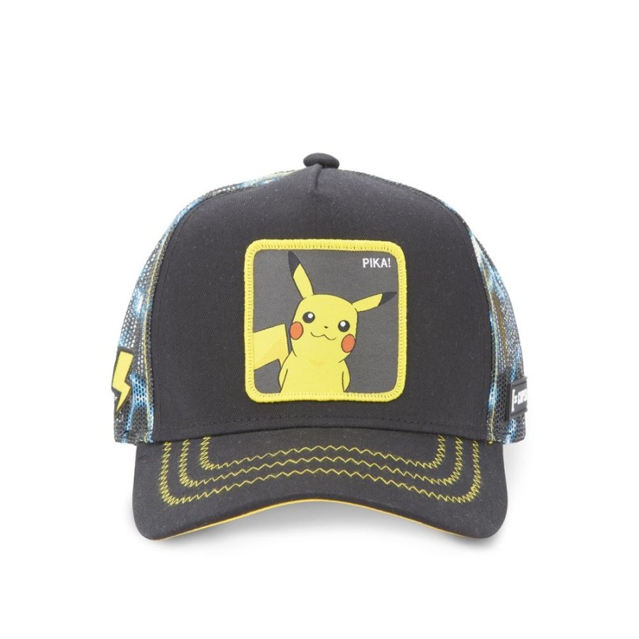 Casquettes CAPSLAB | Casquette Trucker Pokemon Pikachu Snapback Noir Capslab