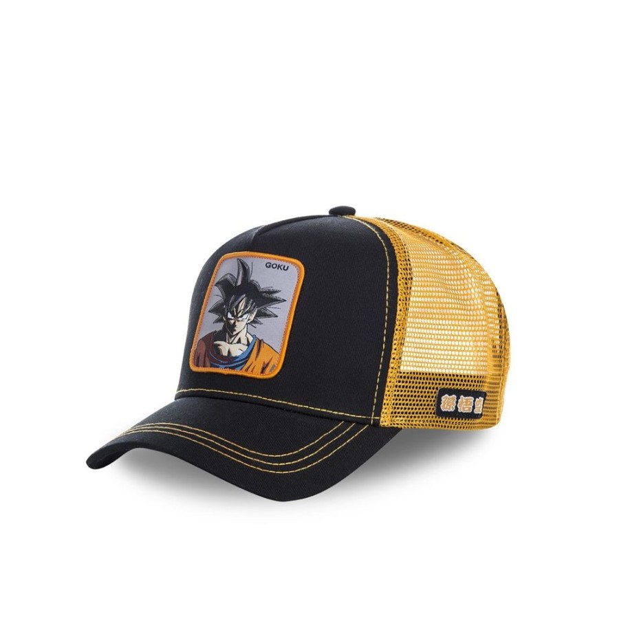 Casquettes CAPSLAB | Casquette Trucker Dragon Ball Z Goku Snapback Noir Capslab