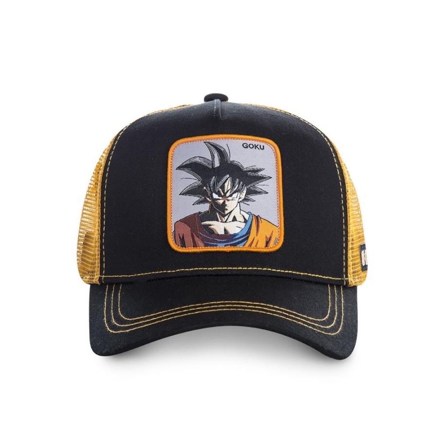 Casquettes CAPSLAB | Casquette Trucker Dragon Ball Z Goku Snapback Noir Capslab