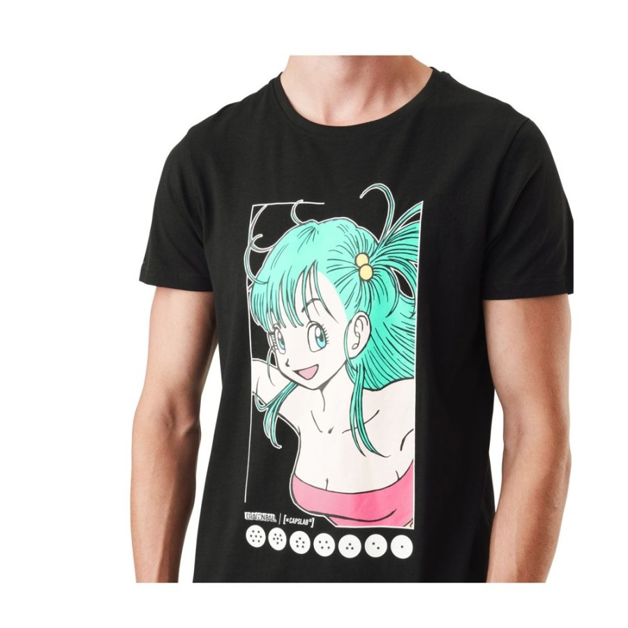 T-Shirts & Sweats CAPSLAB Dragon Ball Z | T-Shirt Dragon Ball Bulma Homme Noir Capslab