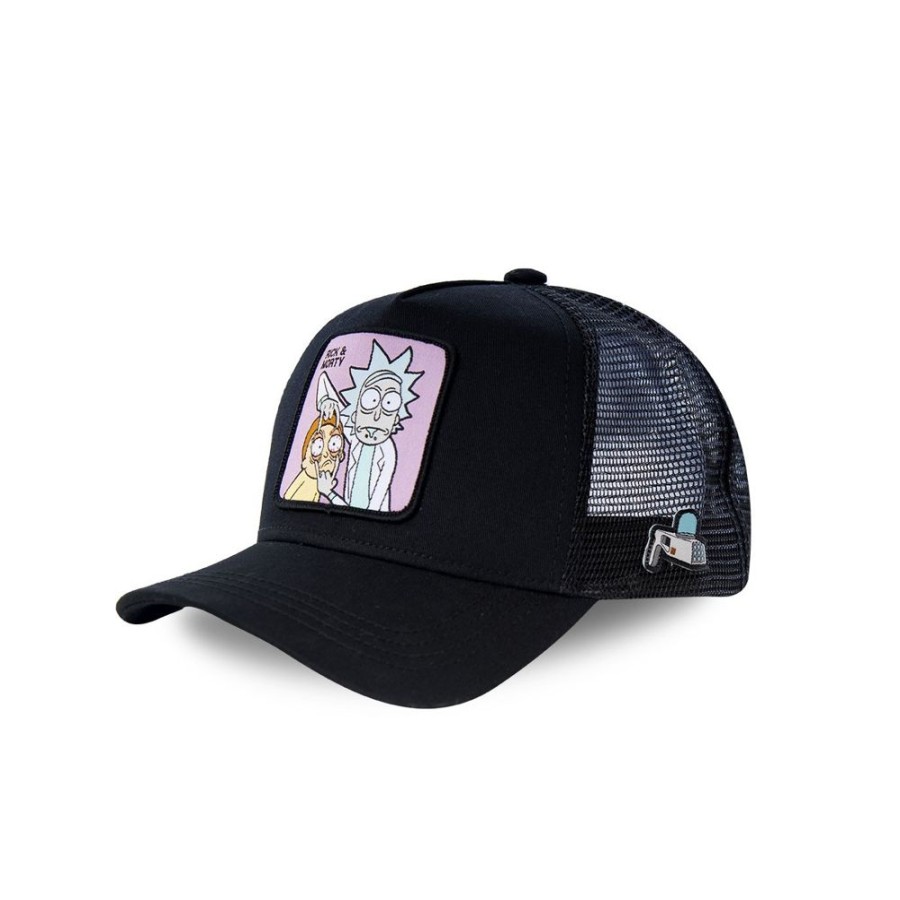 Casquettes CAPSLAB | Casquette Trucker Rick And Morty Snapback Noir Capslab