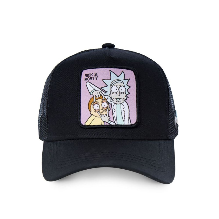 Casquettes CAPSLAB | Casquette Trucker Rick And Morty Snapback Noir Capslab