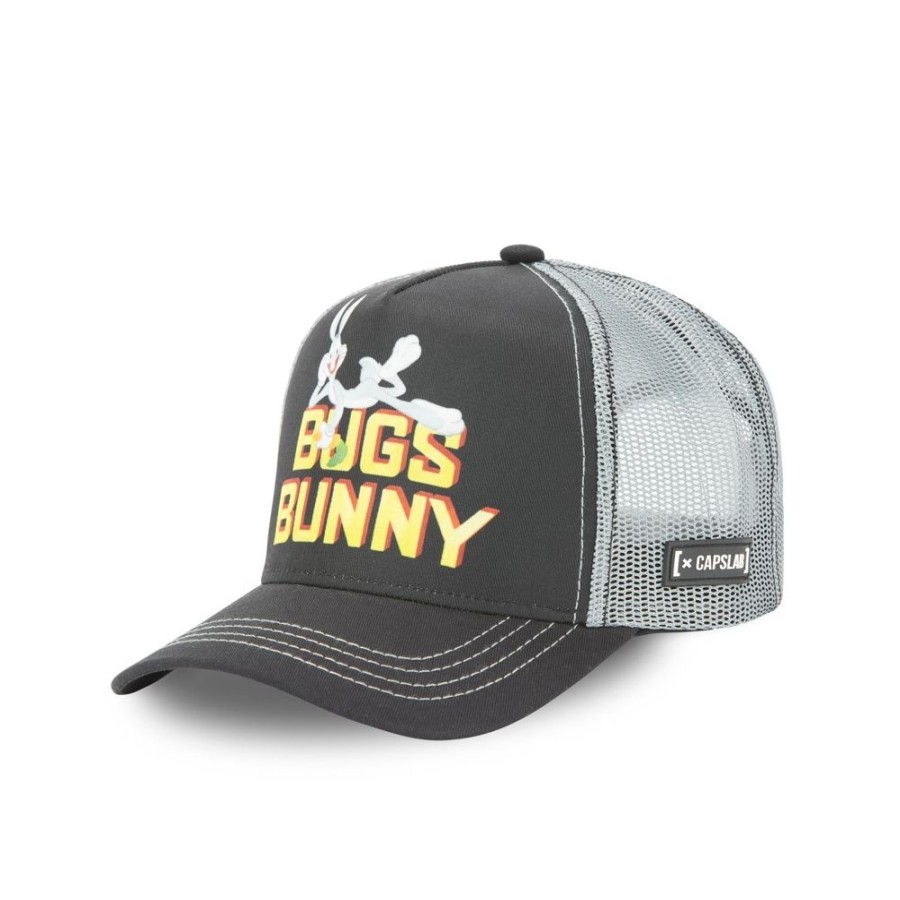 Casquettes CAPSLAB | Casquette Trucker Looney Tunes Bugs Bunny Snapback Noir Capslab